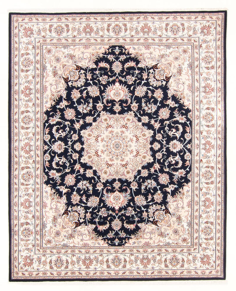 Tapis persan - Tabriz - Royal - 250 x 198 cm - bleu foncé