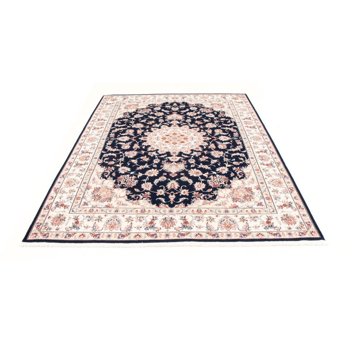 Tapis persan - Tabriz - Royal - 233 x 168 cm - bleu foncé