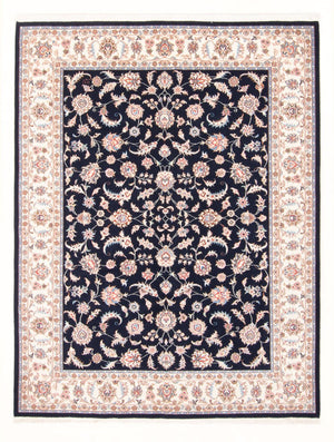 Tapis persan - Tabriz - Royal - 201 x 153 cm - bleu foncé