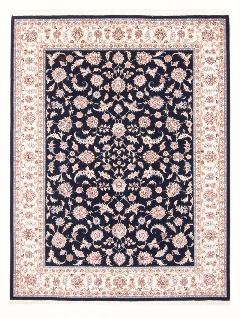 Tapis persan - Tabriz - Royal - 201 x 153 cm - bleu foncé