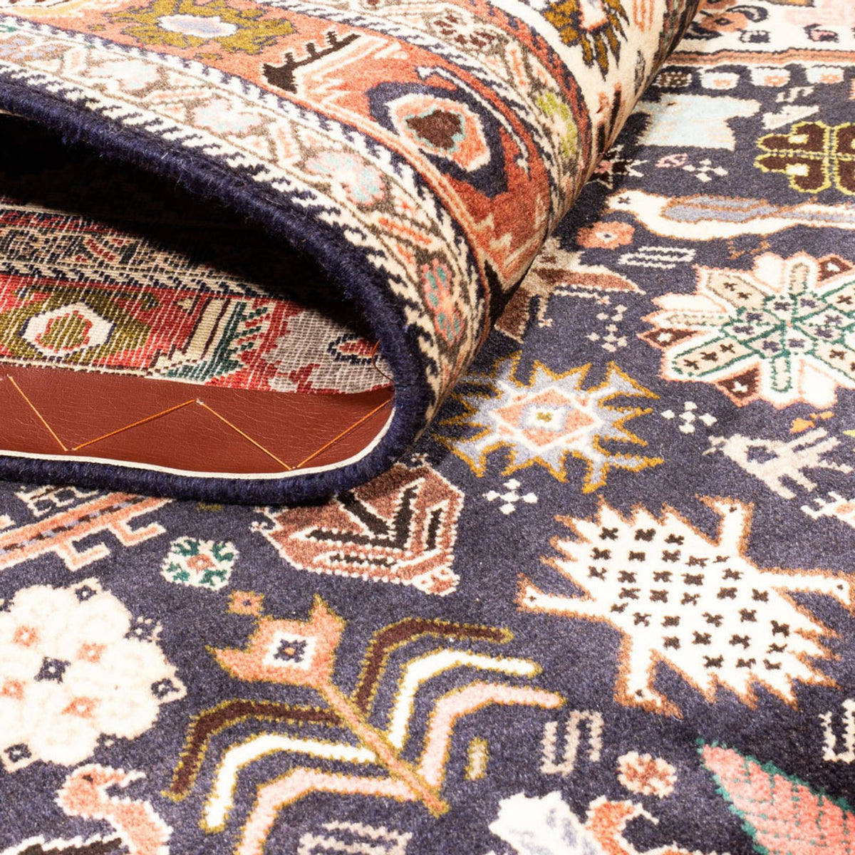 Tapis persan - Nomadic - 257 x 157 cm - bleu foncé