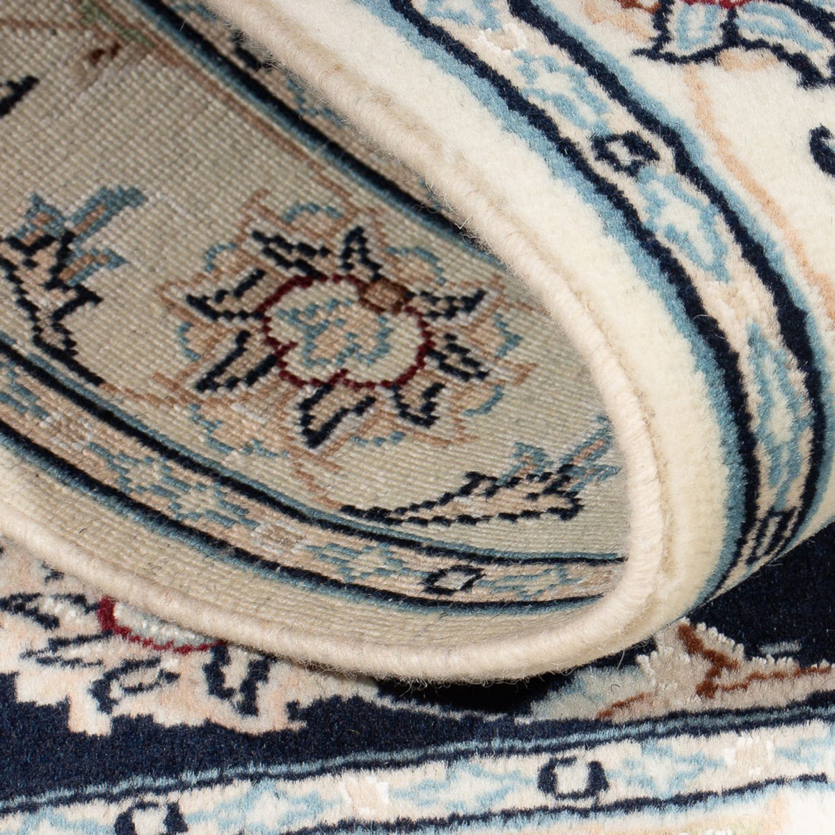 Tapis persan - Nain - Premium - 115 x 80 cm - bleu foncé