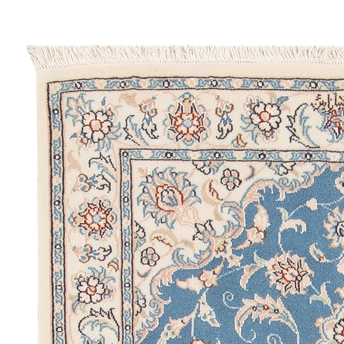 Tapis persan - Nain - Premium - 122 x 81 cm - bleu clair