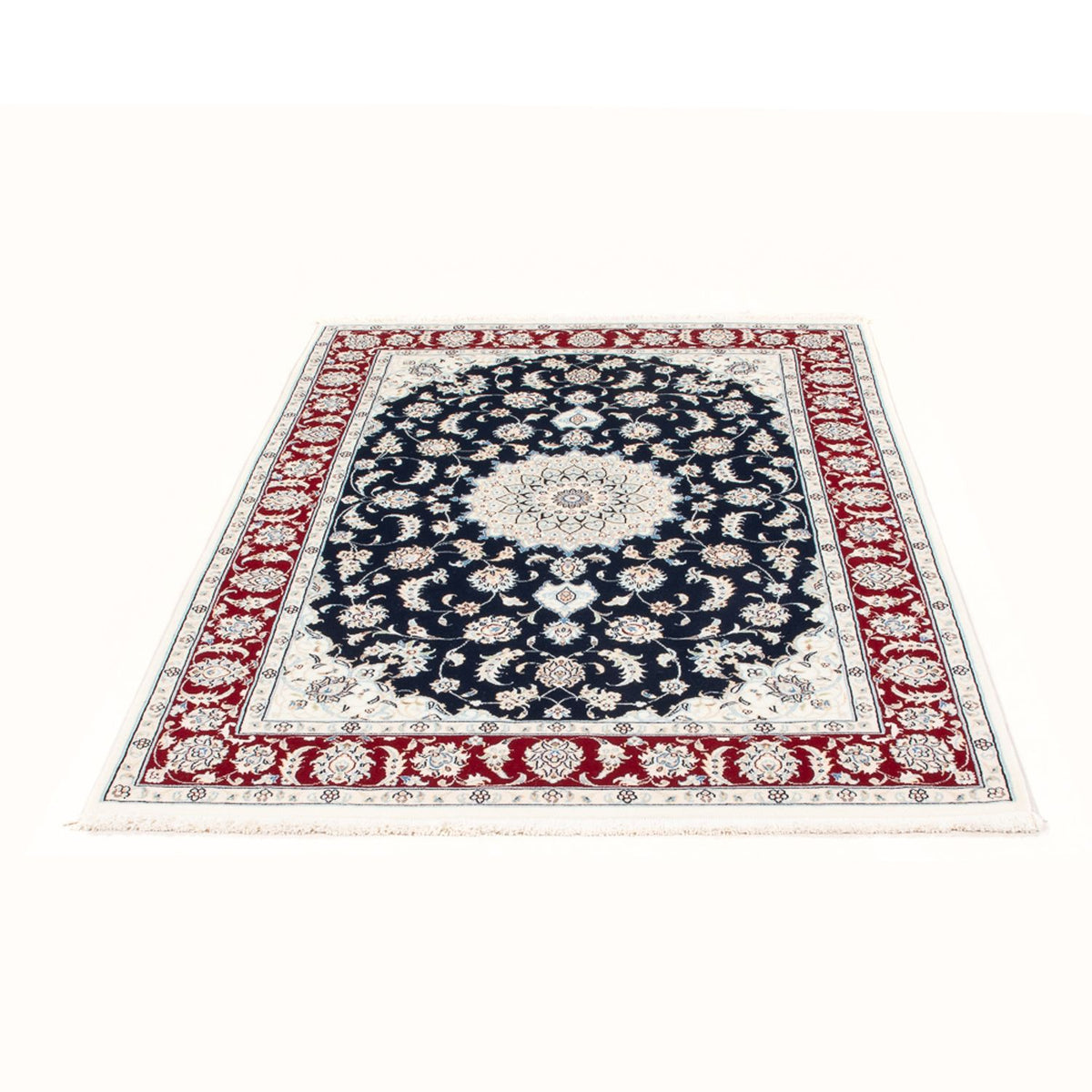 Tapis persan - Nain - Royal - 178 x 120 cm - bleu foncé