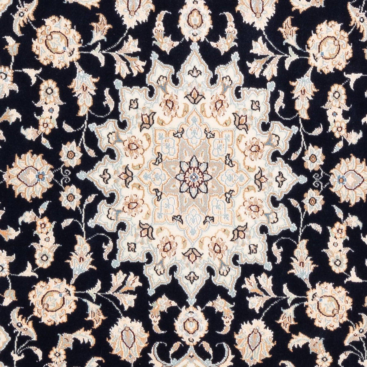 Tapis persan - Nain - Premium - 180 x 120 cm - bleu foncé