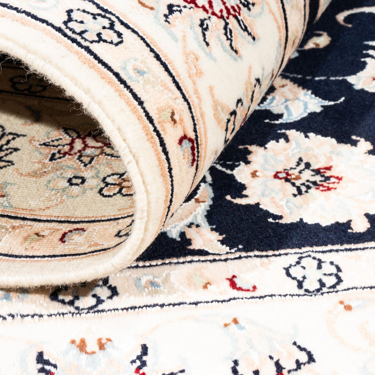 Tapis persan - Nain - Premium - 174 x 120 cm - bleu foncé