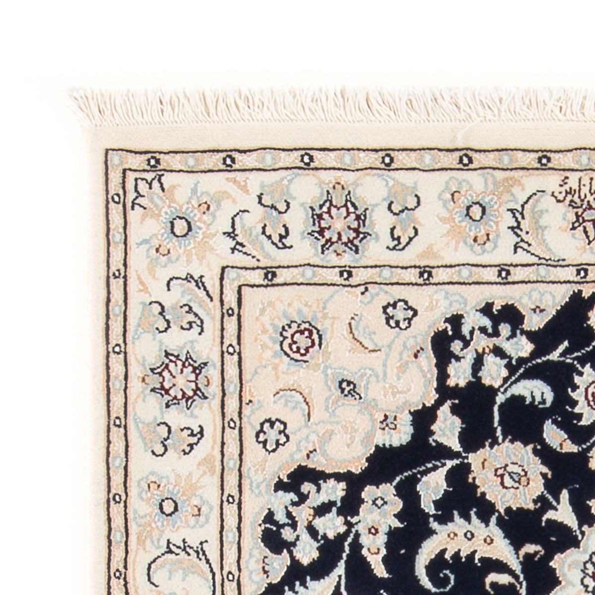 Tapis persan - Nain - Premium - 118 x 80 cm - bleu foncé