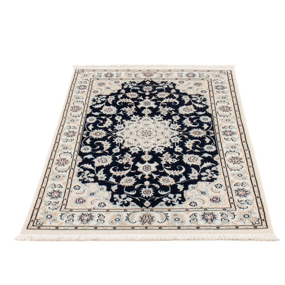 Tapis persan - Nain - Premium - 118 x 80 cm - bleu foncé