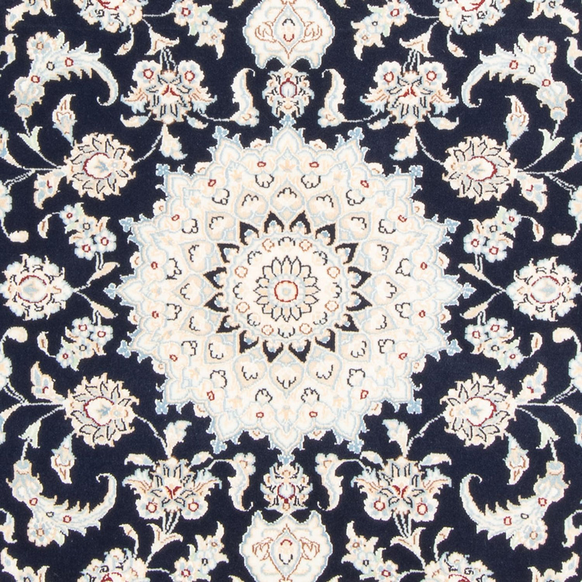 Tapis persan - Nain - Royal - 151 x 105 cm - bleu foncé