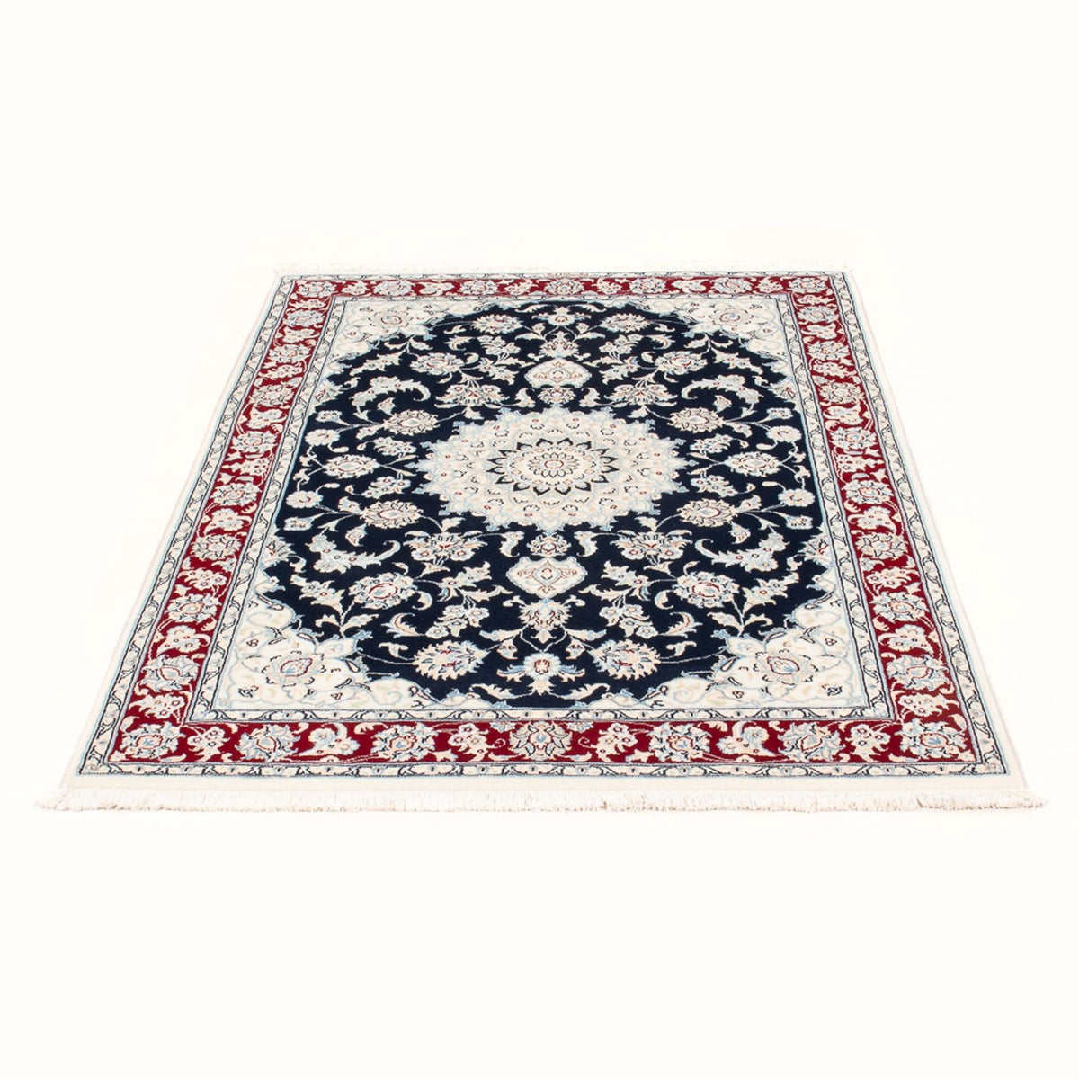Tapis persan - Nain - Royal - 151 x 105 cm - bleu foncé