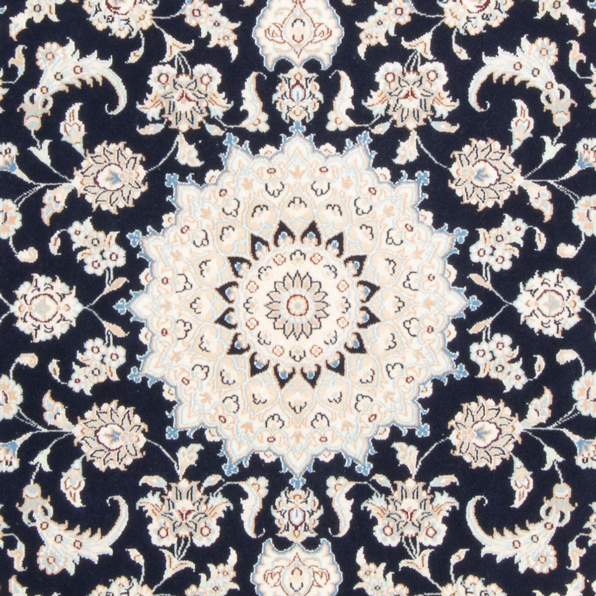 Tapis persan - Nain - Royal - 158 x 108 cm - bleu foncé