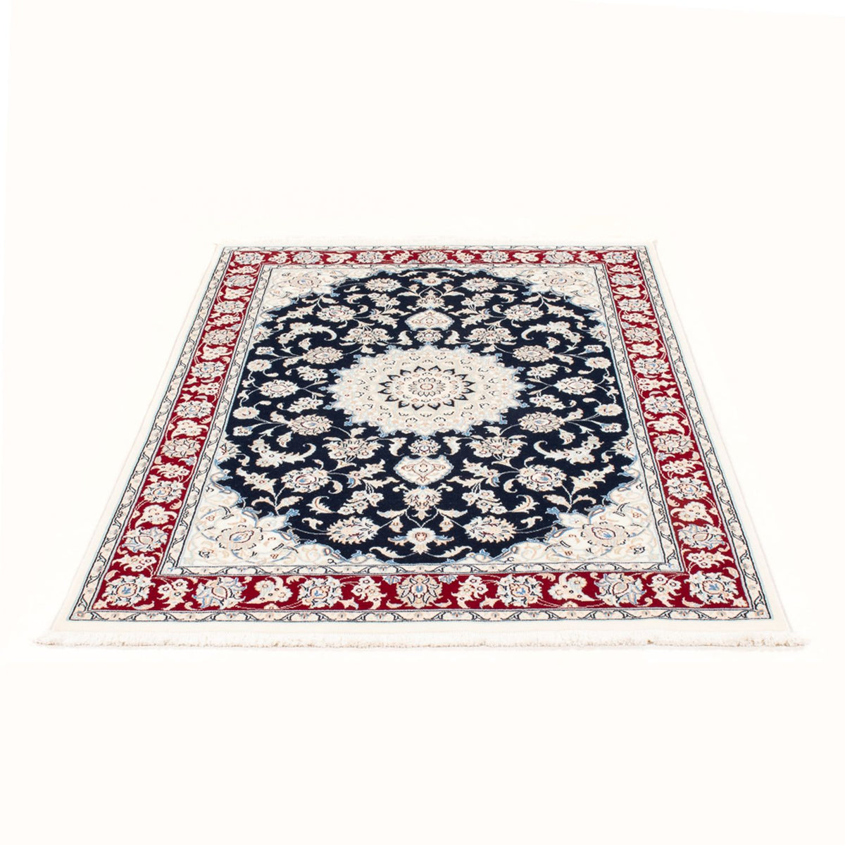 Tapis persan - Nain - Royal - 158 x 108 cm - bleu foncé