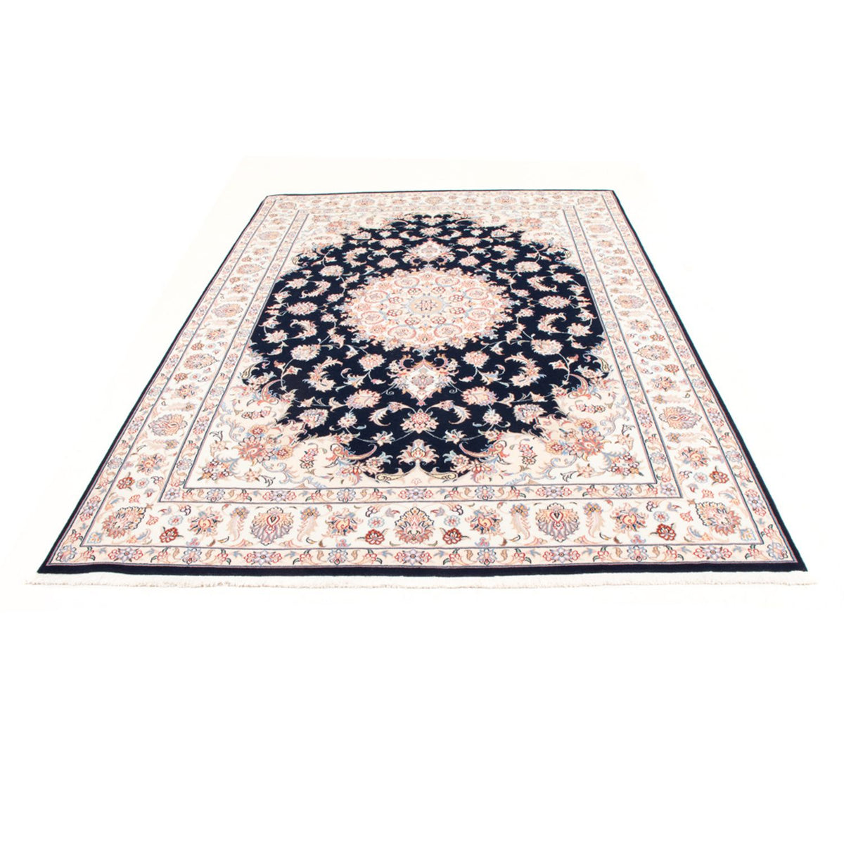 Tapis persan - Tabriz - Royal - 245 x 167 cm - bleu foncé