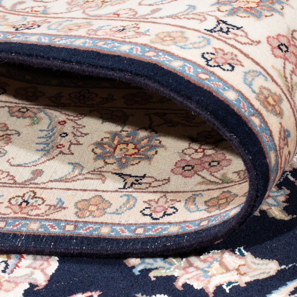 Tapis persan - Tabriz - Royal - 196 x 150 cm - bleu foncé