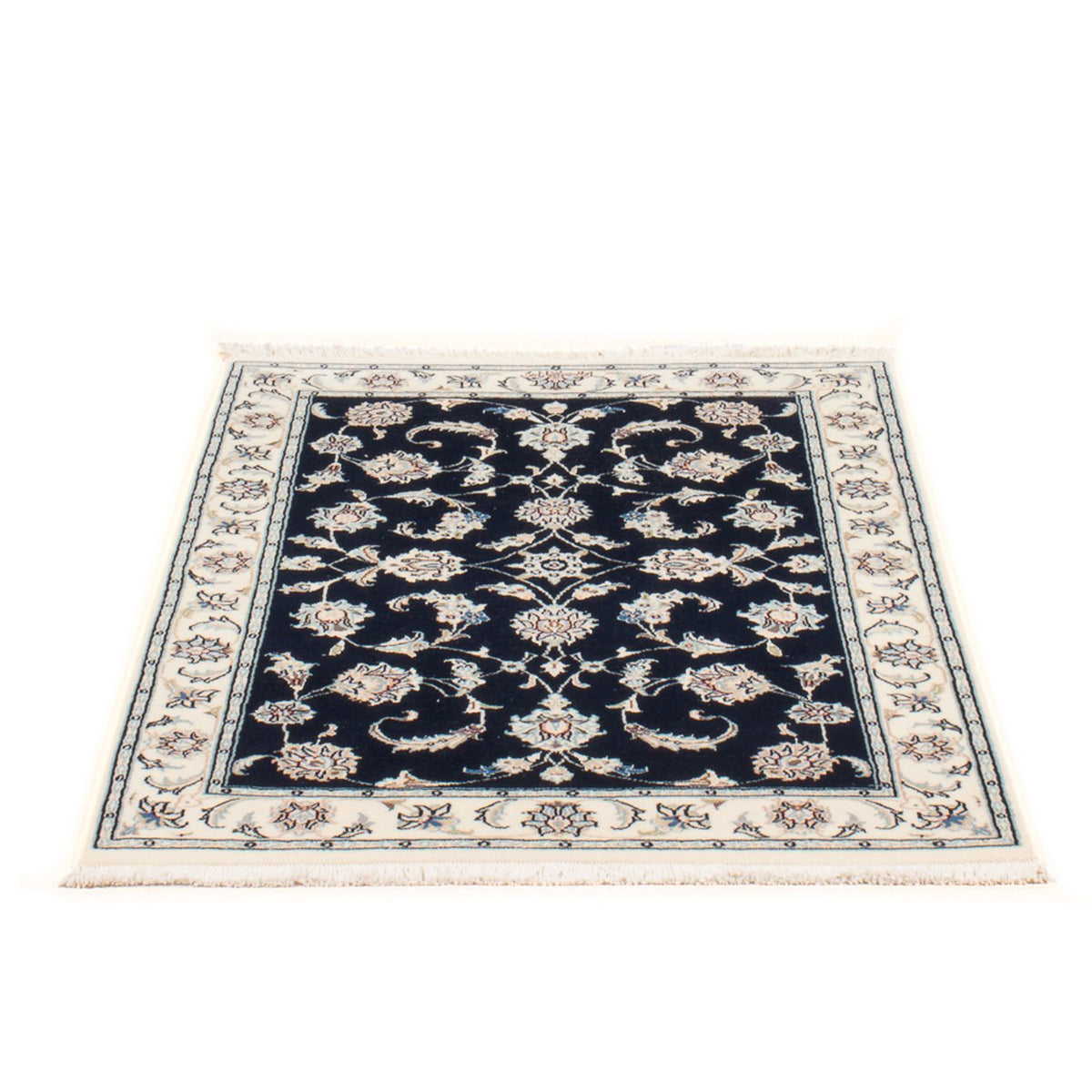Tapis persan - Nain - Premium - 116 x 80 cm - bleu foncé