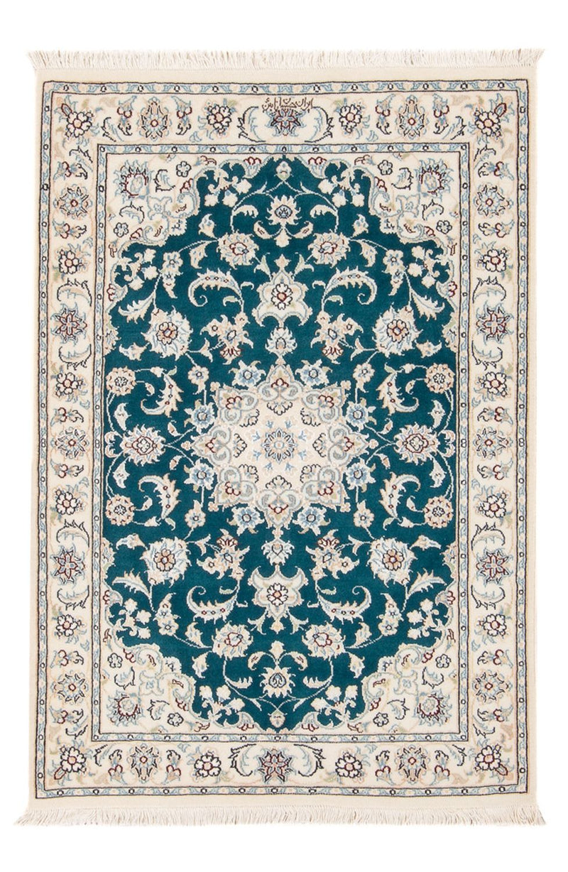 Tapis persan - Nain - Premium - 120 x 83 cm - vert
