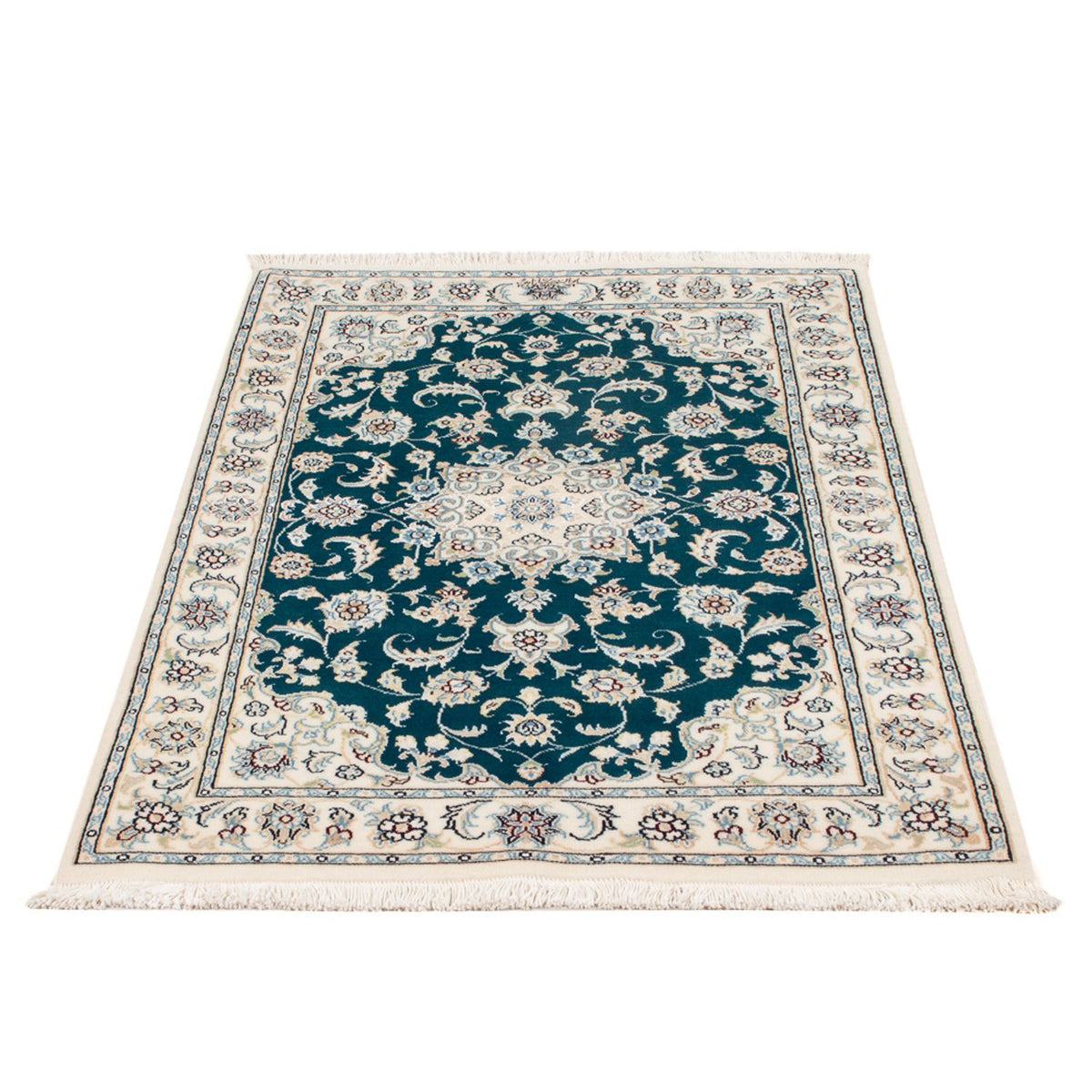 Tapis persan - Nain - Premium - 120 x 83 cm - vert