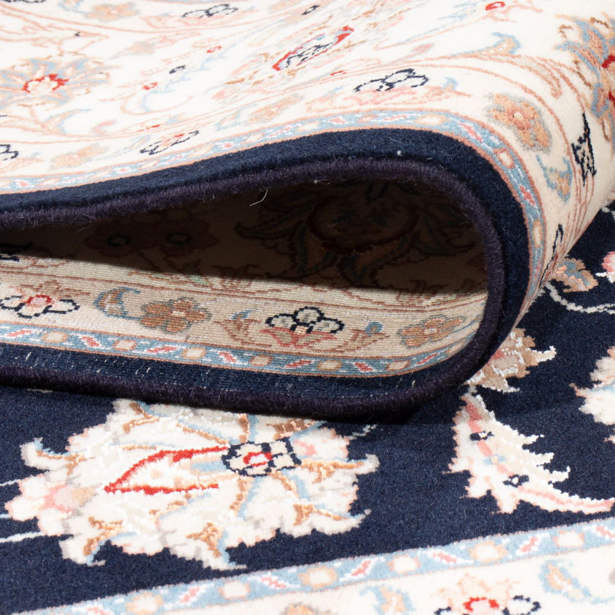 Tapis persan - Tabriz - Royal - 201 x 149 cm - bleu foncé