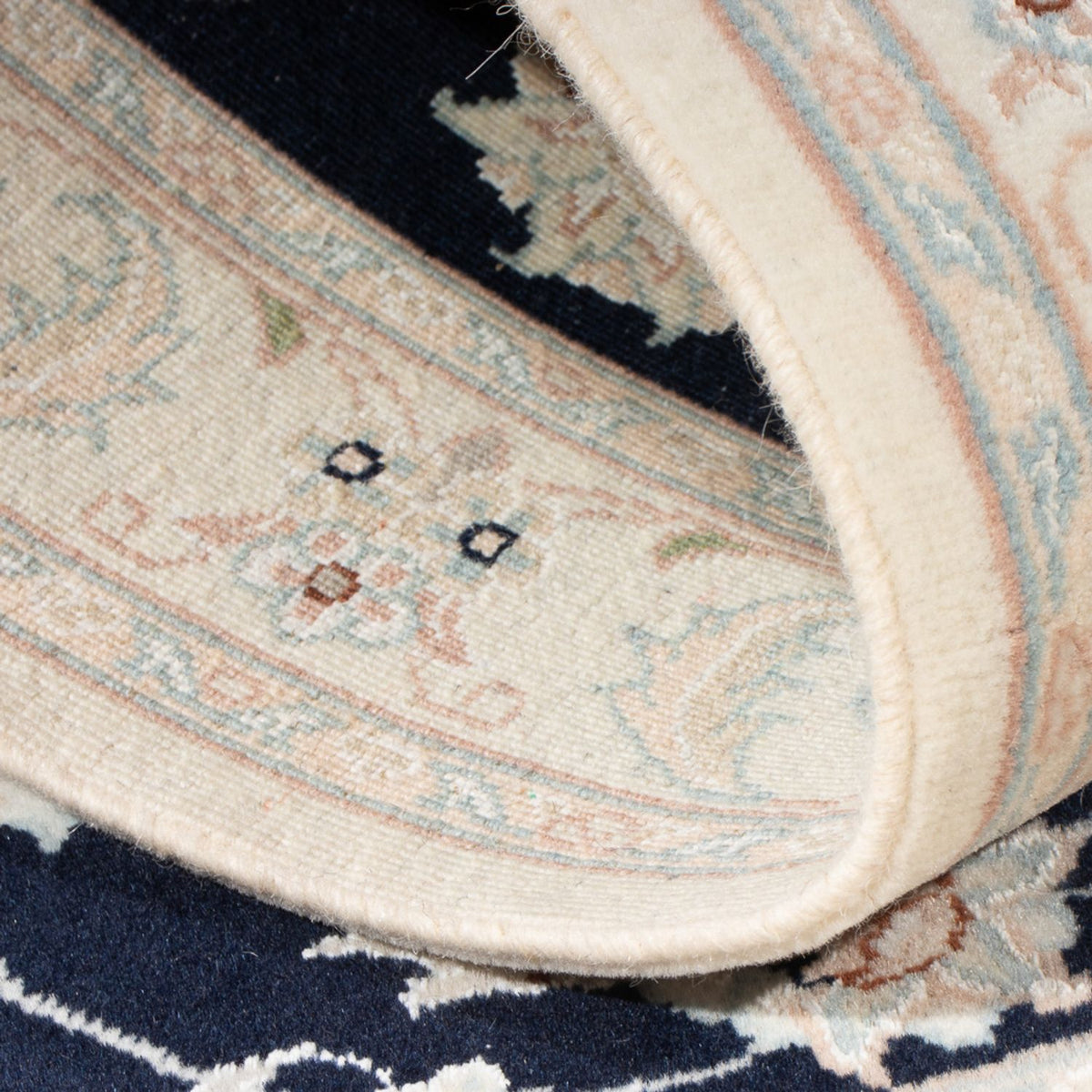 Tapis persan - Nain - Premium - 138 x 75 cm - bleu foncé