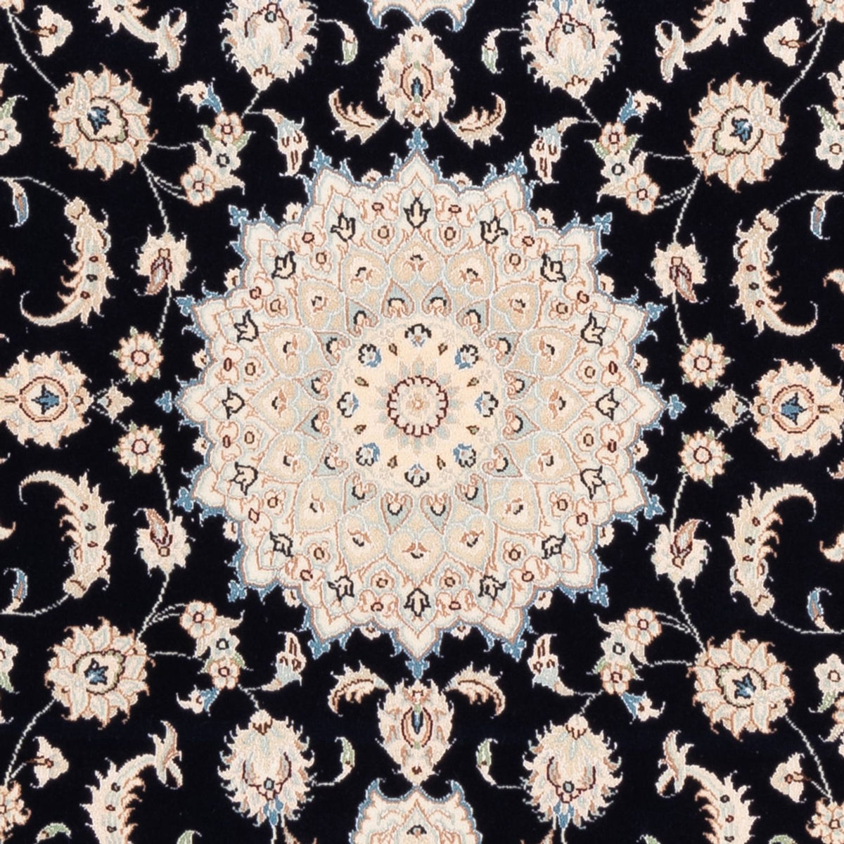 Tapis persan - Nain - Premium - 175 x 117 cm - bleu foncé