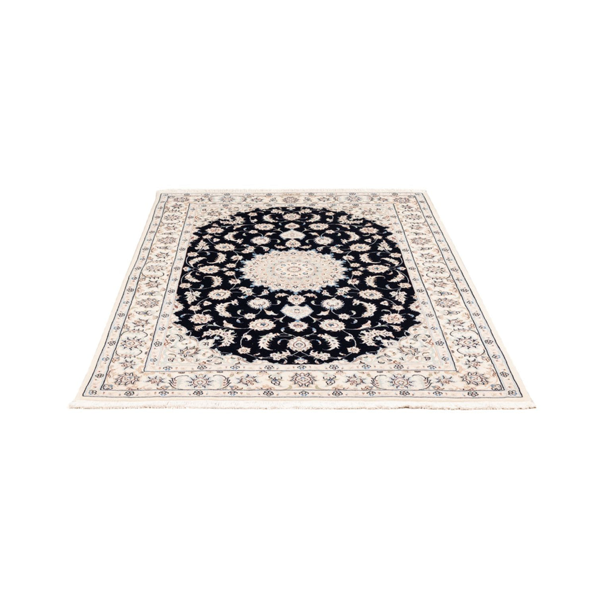 Tapis persan - Nain - Premium - 175 x 117 cm - bleu foncé