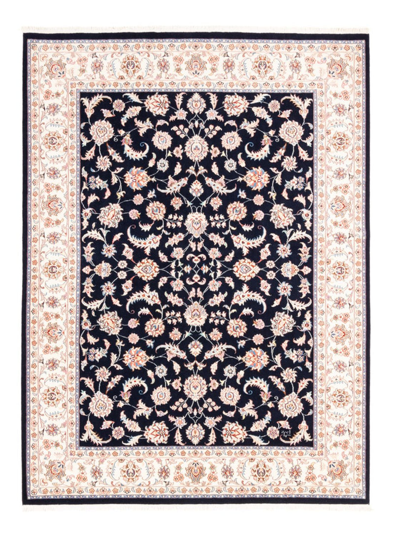 Tapis persan - Tabriz - 200 x 148 cm - bleu foncé