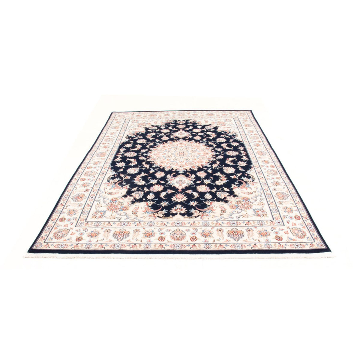Tapis persan - Tabriz - Royal - 237 x 167 cm - bleu foncé