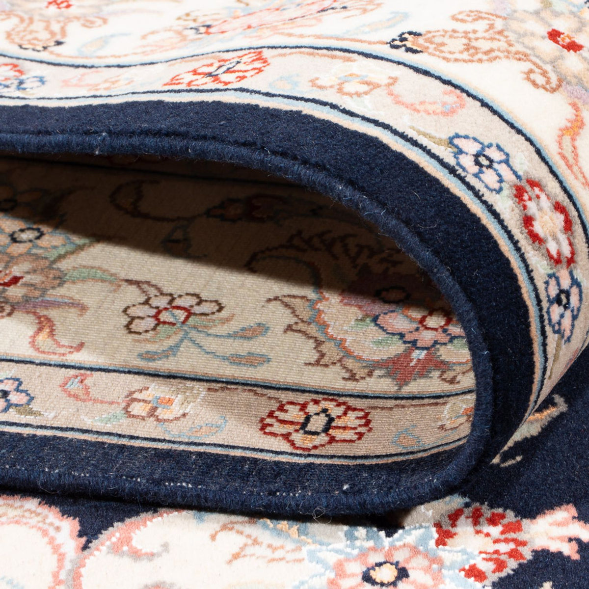 Tapis persan - Tabriz - Royal - 197 x 149 cm - bleu foncé