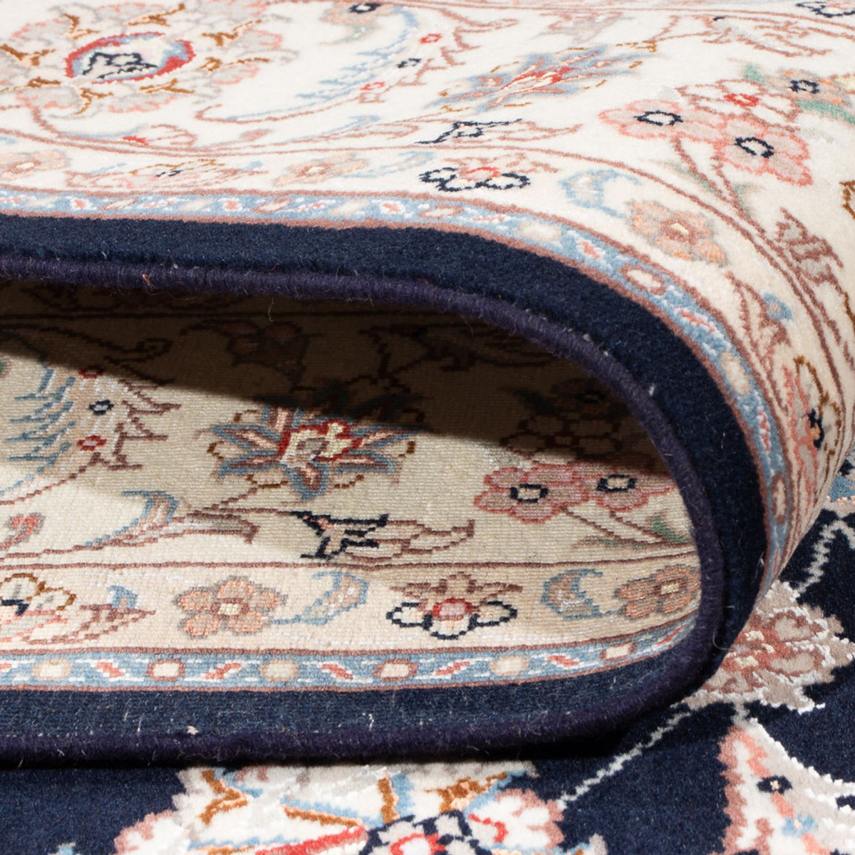 Tapis persan - Tabriz - Royal - 202 x 150 cm - bleu foncé