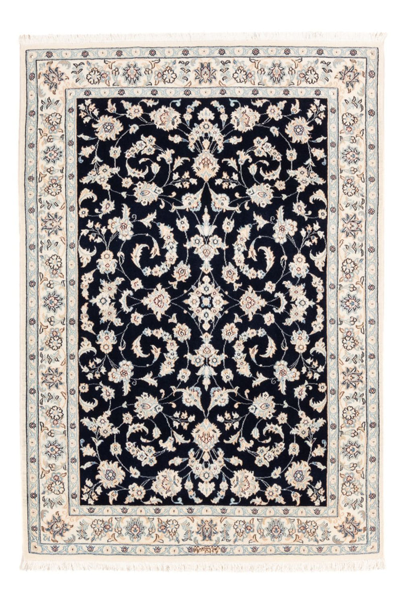 Tapis persan - Nain - Premium - 154 x 107 cm - bleu foncé