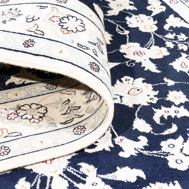 Tapis persan - Nain - Premium - 154 x 107 cm - bleu foncé