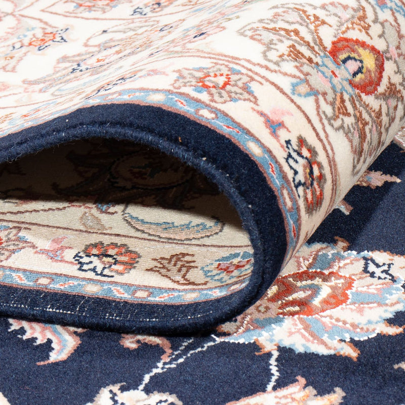 Tapis persan - Tabriz - Royal - 241 x 168 cm - bleu foncé