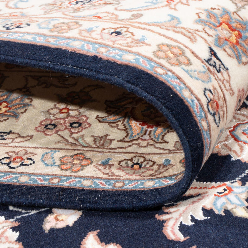 Tapis persan - Tabriz - Royal - 196 x 150 cm - bleu foncé