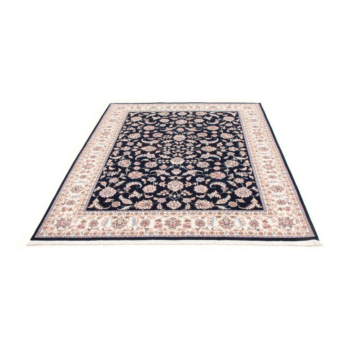 Tapis persan - Tabriz - Royal - 202 x 151 cm - bleu foncé