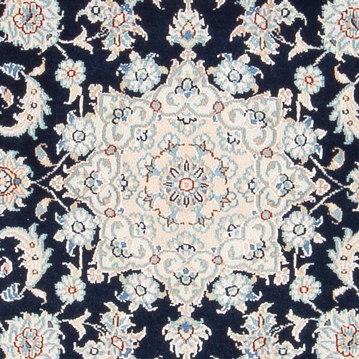 Tapis persan - Nain - Premium - 117 x 80 cm - bleu foncé