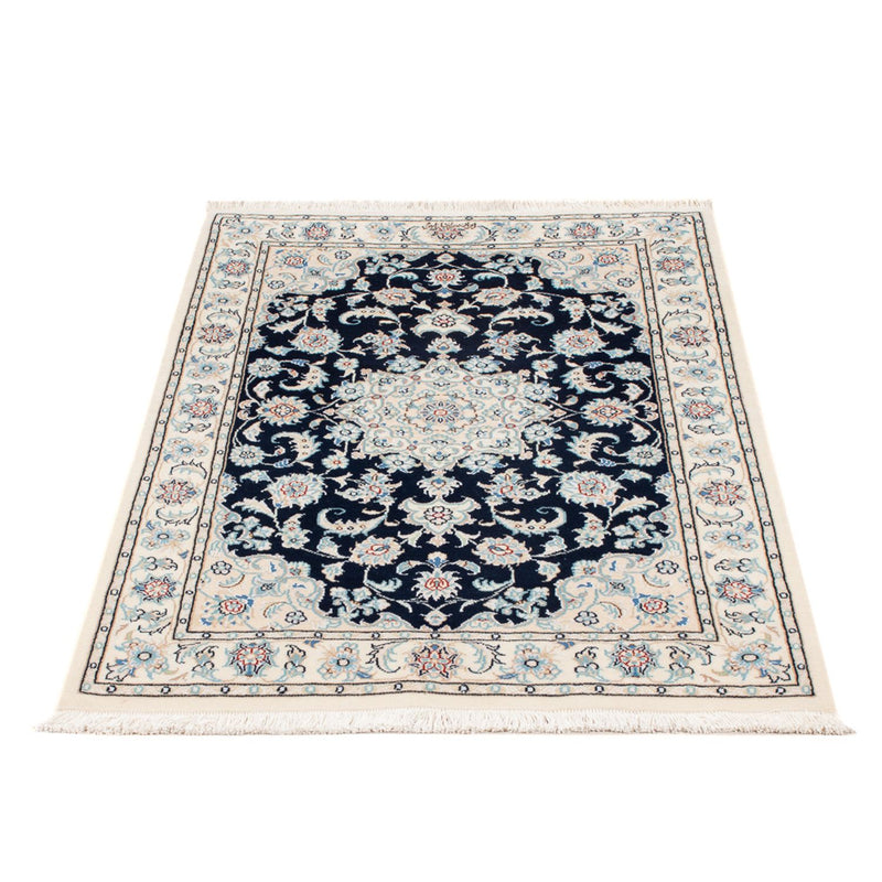 Tapis persan - Nain - Premium - 117 x 80 cm - bleu foncé