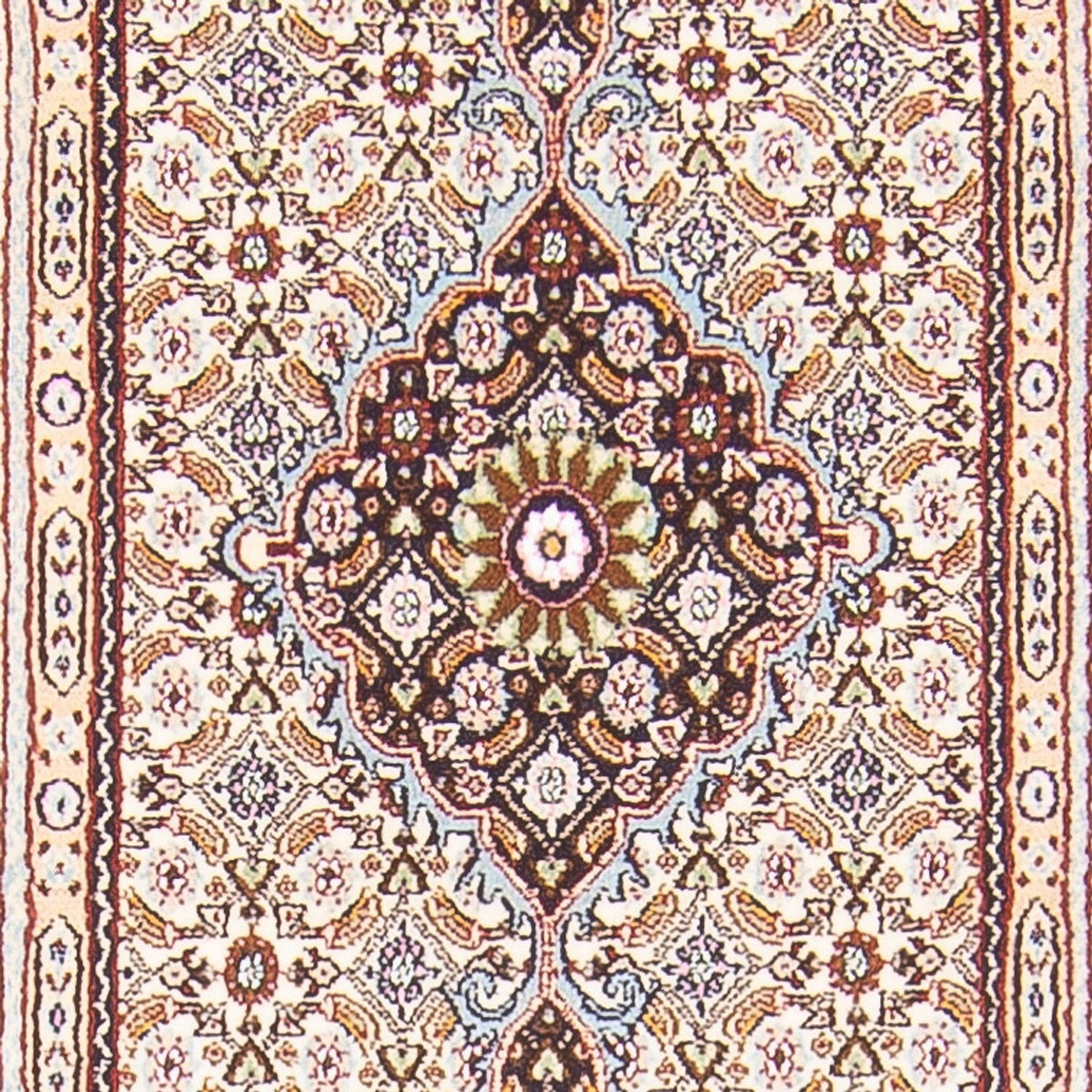 Tapis de couloir Tapis persan - Classique - 398 x 76 cm - crème