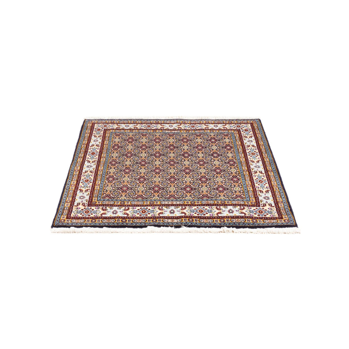 Tapis de couloir Tapis persan - Classique - 100 x 100 cm - bleu foncé