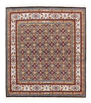 Tapis de couloir Tapis persan - Classique - 100 x 100 cm - bleu foncé