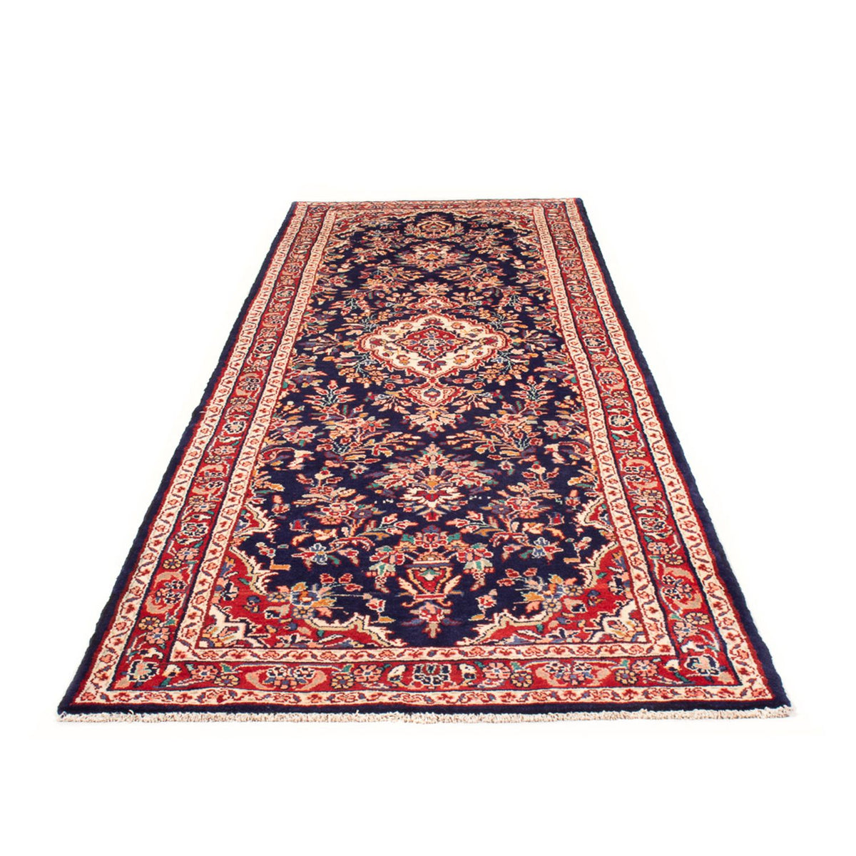 Tapis de couloir Tapis persan - Nomadic - 313 x 108 cm - bleu foncé