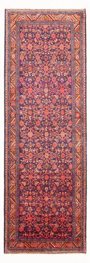 Tapis de couloir Tapis persan - Nomadic - 308 x 118 cm - bleu foncé