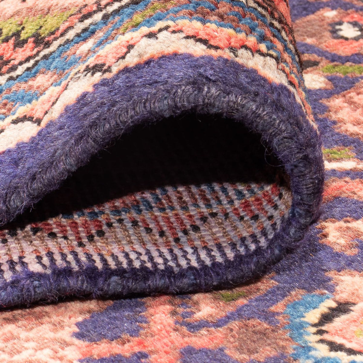 Tapis de couloir Tapis persan - Nomadic - 308 x 118 cm - bleu foncé