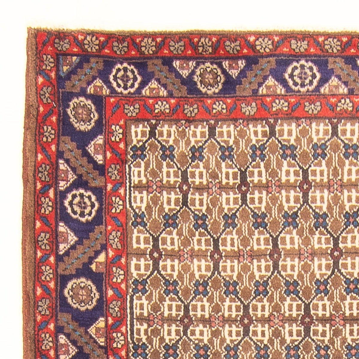Tapis de couloir Tapis persan - Nomadic - 220 x 112 cm - crème