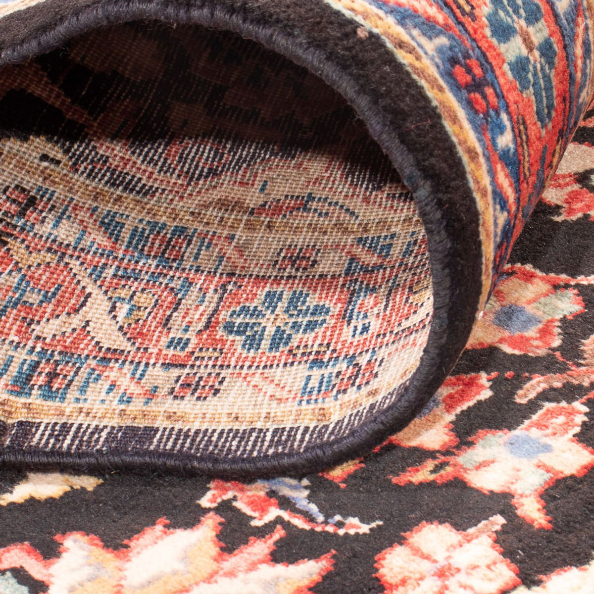 Tapis de couloir Tapis persan - Nomadic - 307 x 106 cm - bleu foncé