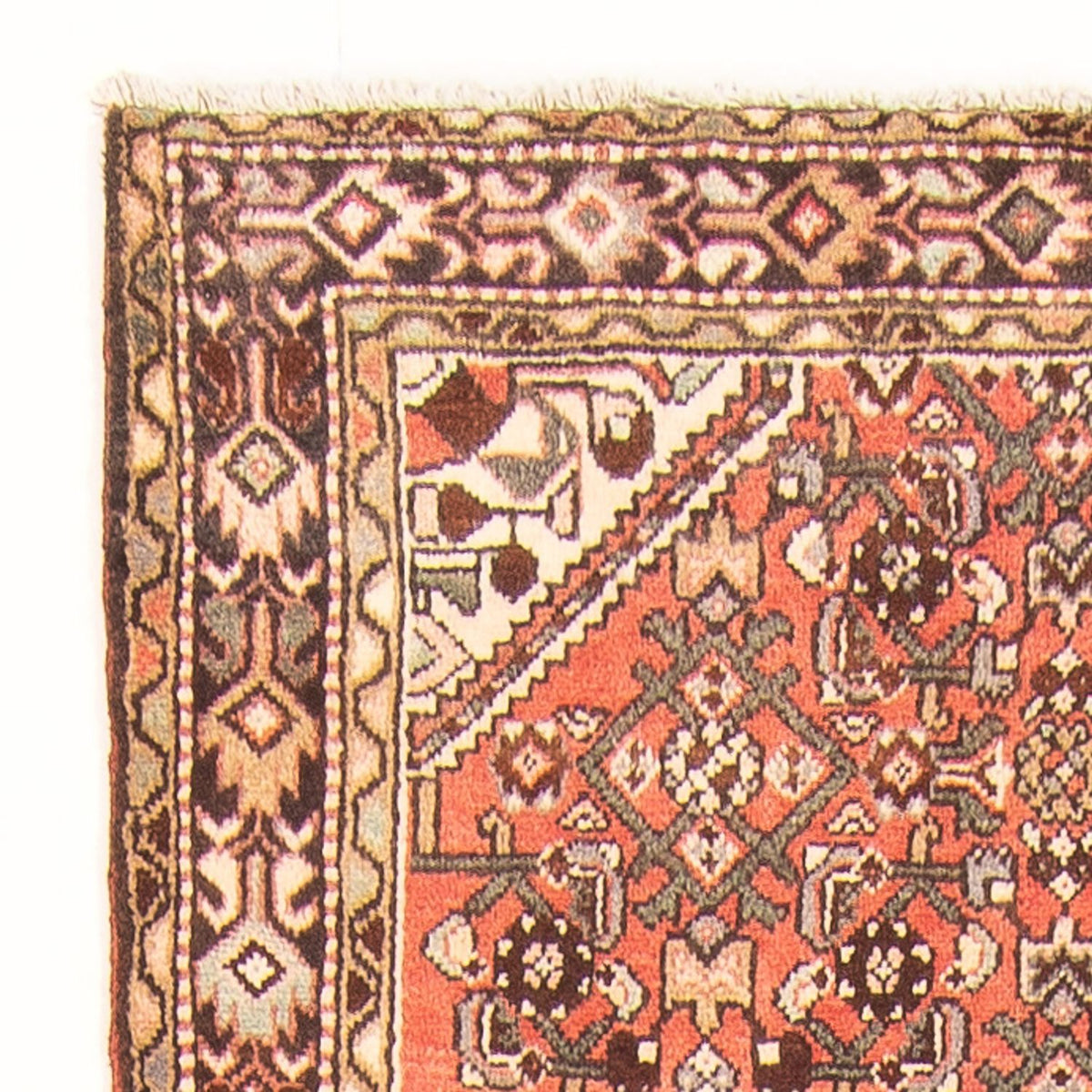 Tapis de couloir Tapis persan - Nomadic - 287 x 112 cm - rouge