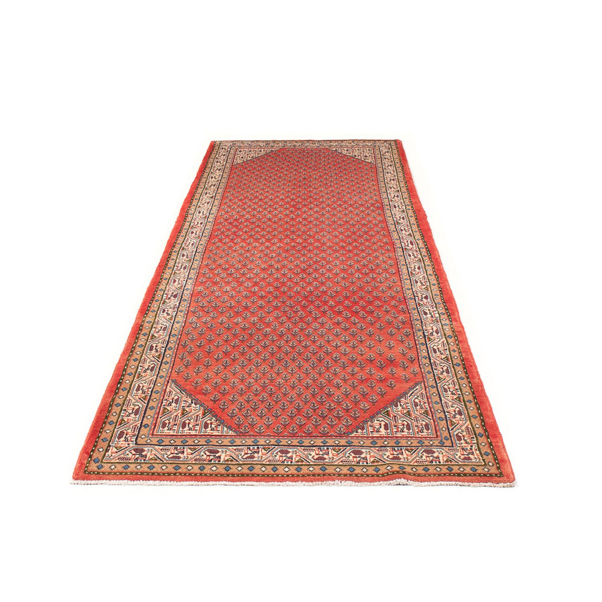 Tapis de couloir Tapis persan - Mir - 313 x 106 cm - rouge