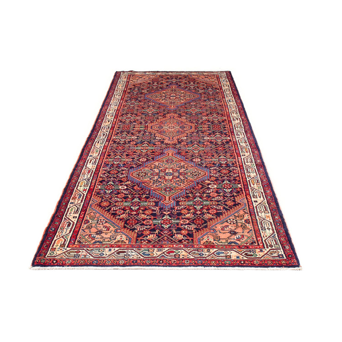 Tapis de couloir Tapis persan - Nomadic - 335 x 120 cm - bleu foncé