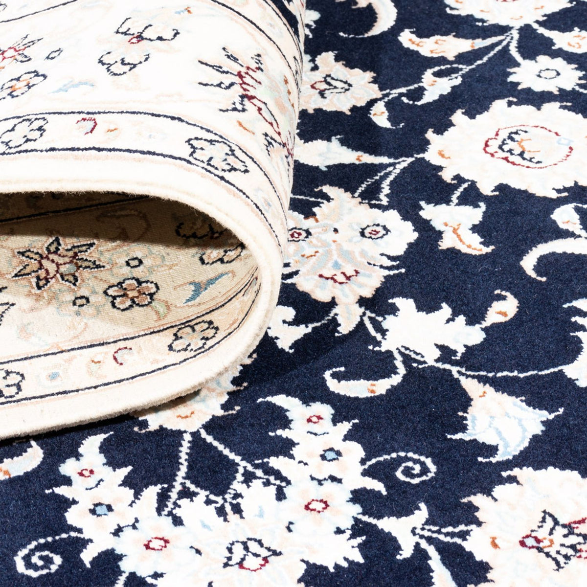 Tapis persan - Nain - Premium - 174 x 121 cm - bleu foncé