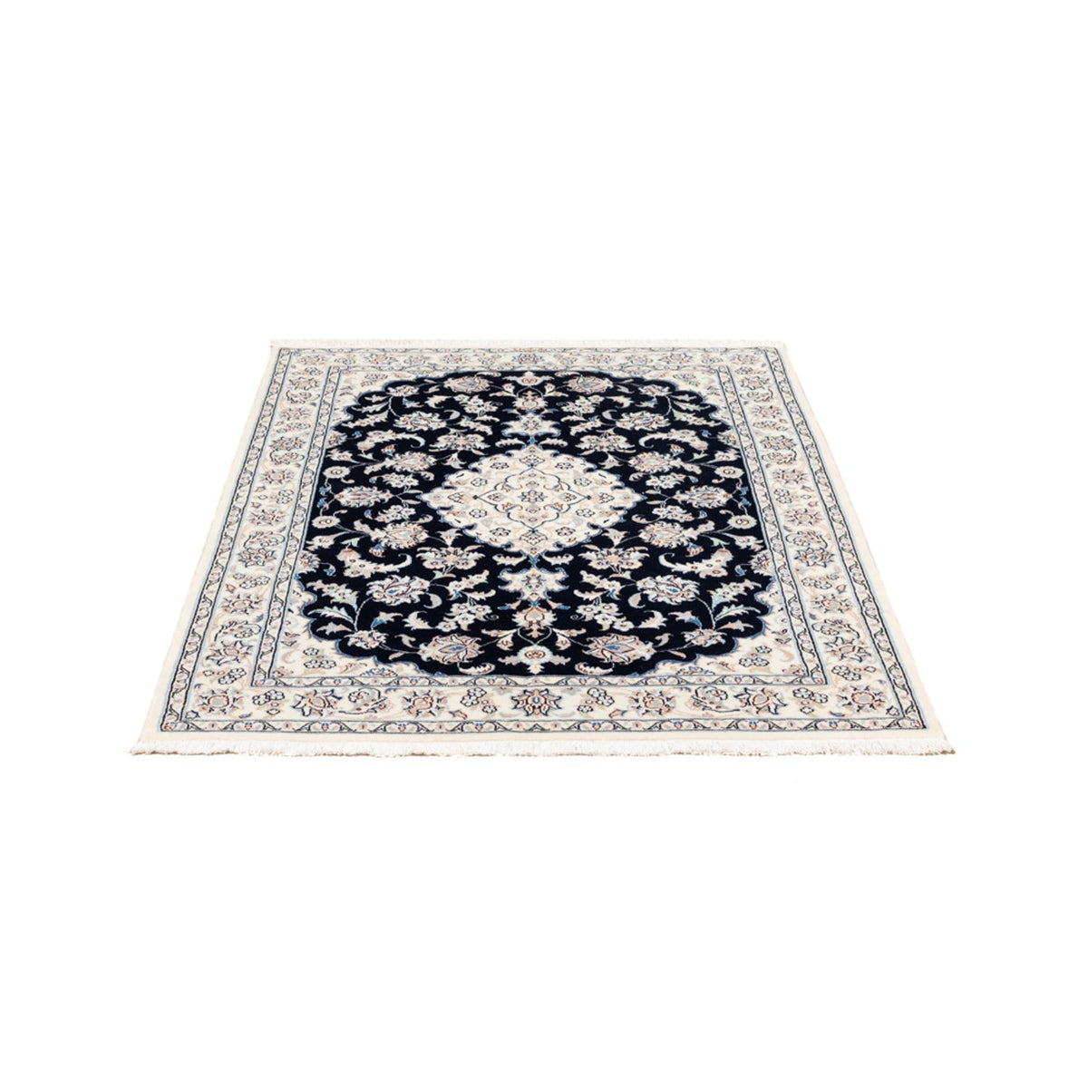 Tapis persan - Nain - Premium - 148 x 107 cm - bleu foncé