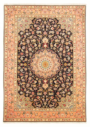 Tapis persan - Tabriz - Royal - 293 x 207 cm - bleu foncé